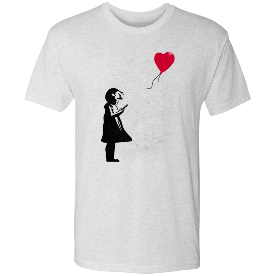 Girl With Phone Men's Triblend T-Shirt