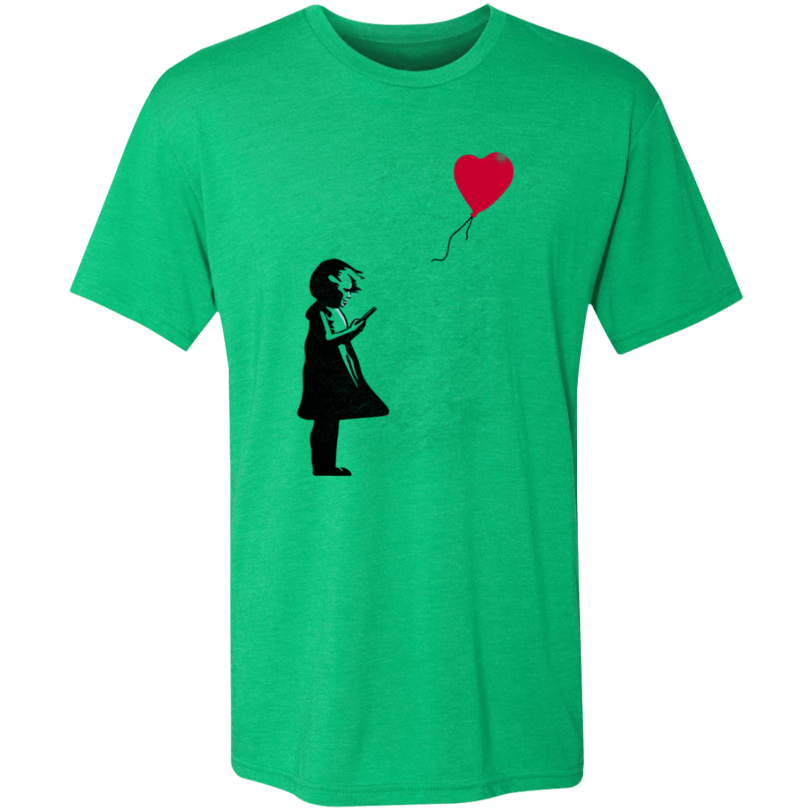 Girl With Phone Men's Triblend T-Shirt