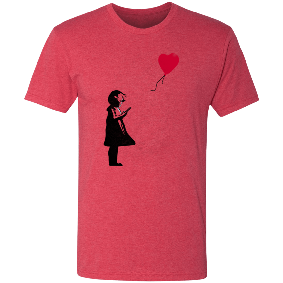 Girl With Phone Men's Triblend T-Shirt