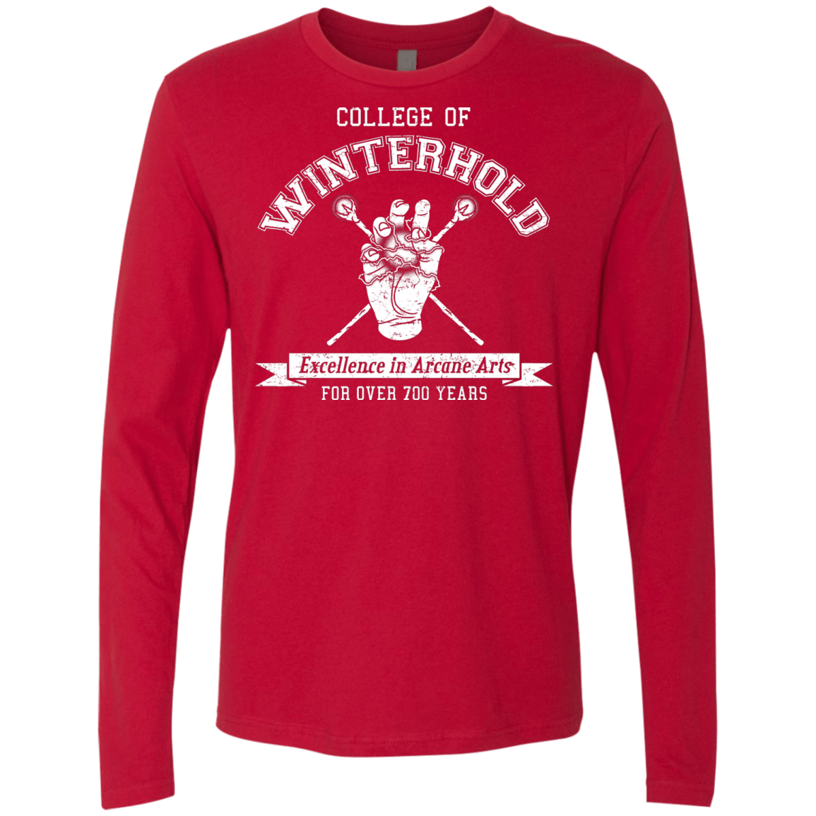 Mens_Premium Longsleeves Red / Small College of Winterhold Men's Premium Long Sleeve