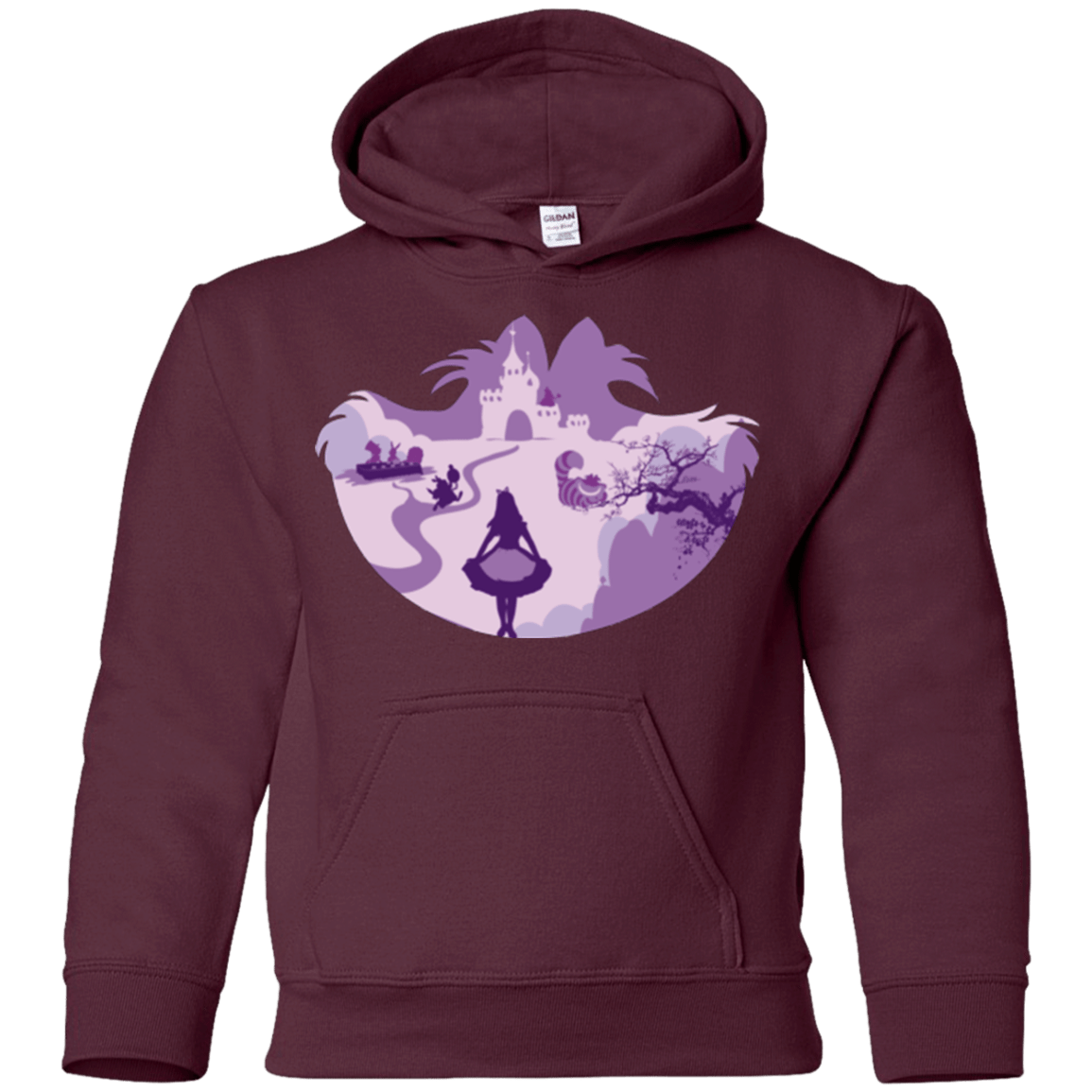 Sweatshirts Maroon / YS Alice Portrait Pop Youth Hoodie