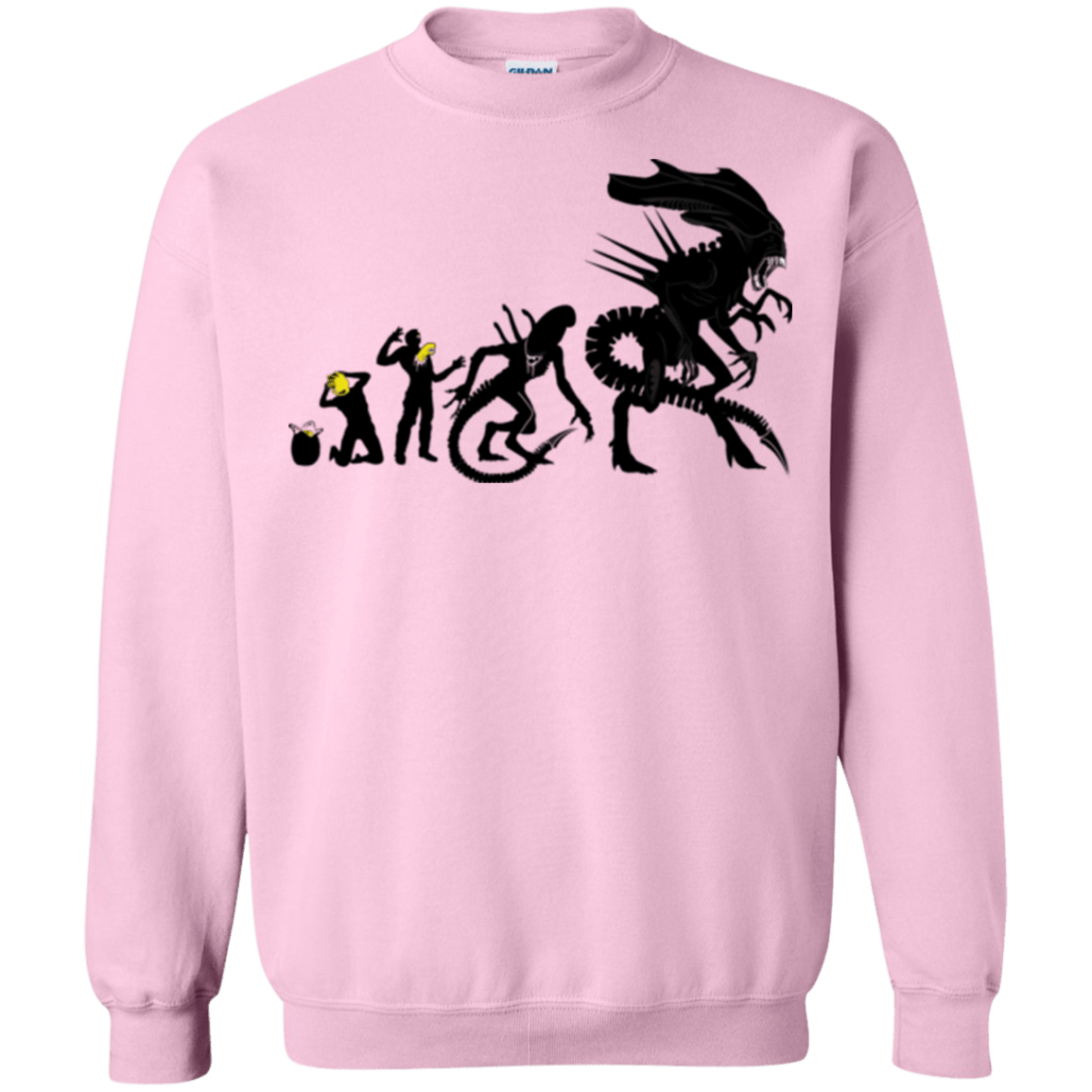 Sweatshirts Light Pink / Small Alien Evolution Crewneck Sweatshirt