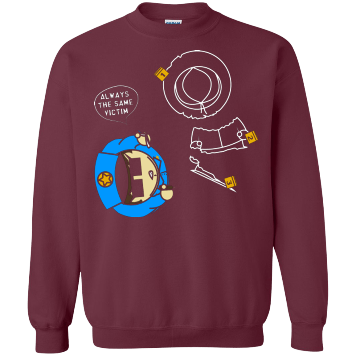 Sweatshirts Maroon / Small ALWAYS THE SAME VICTIM Crewneck Sweatshirt