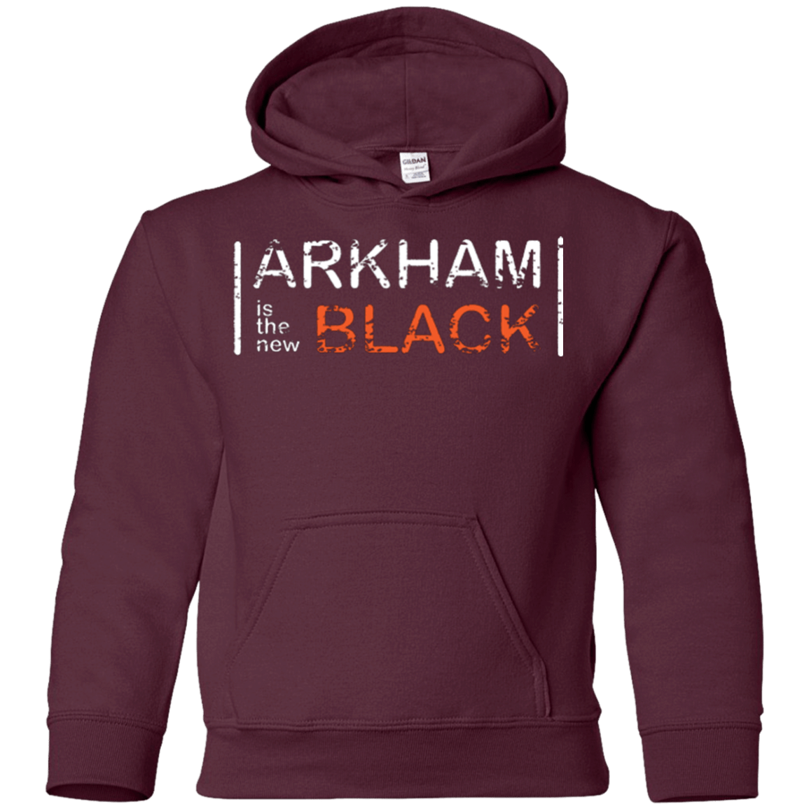 Sweatshirts Maroon / YS Arkham Black Youth Hoodie