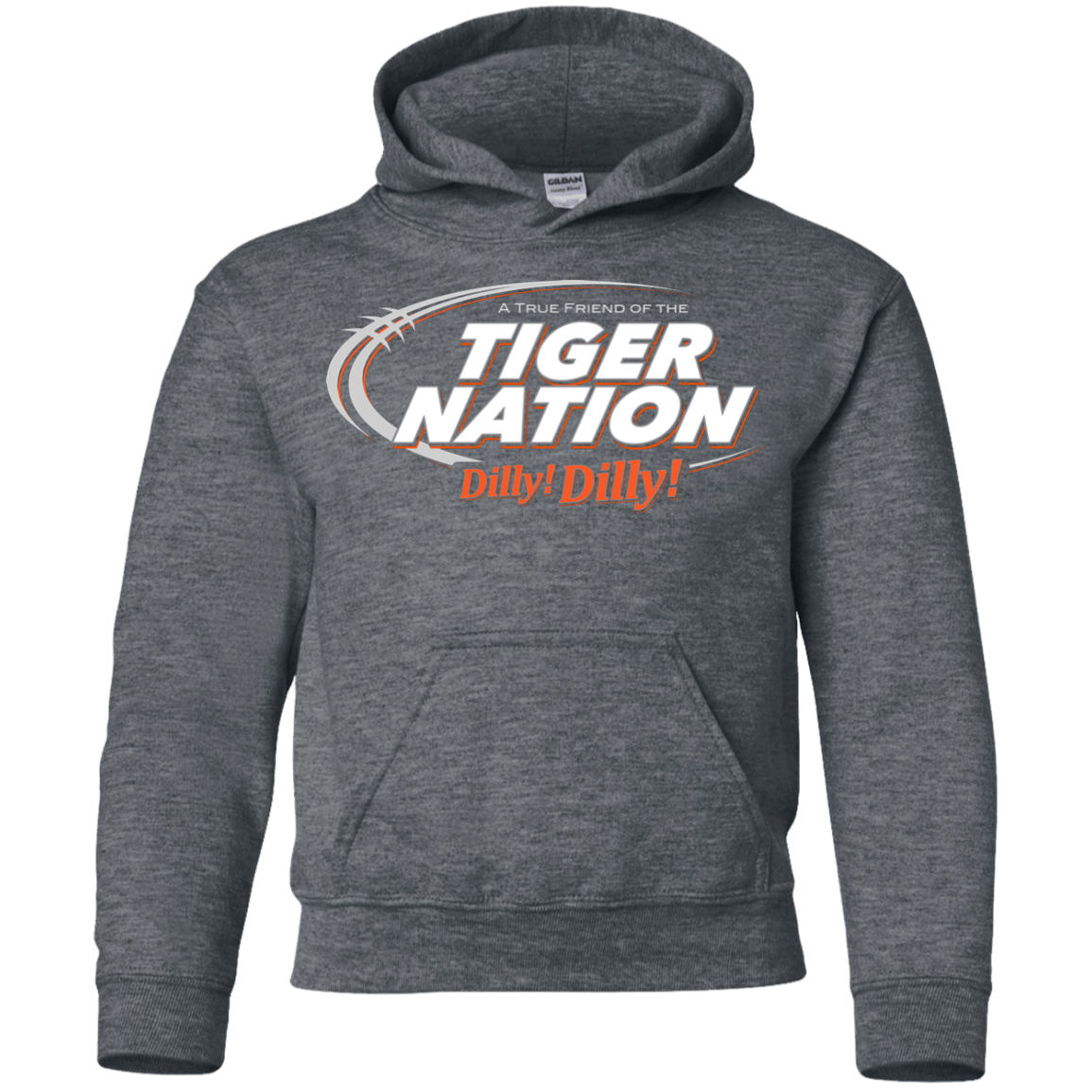 Sweatshirts Dark Heather / YS Auburn Dilly Dilly Youth Hoodie
