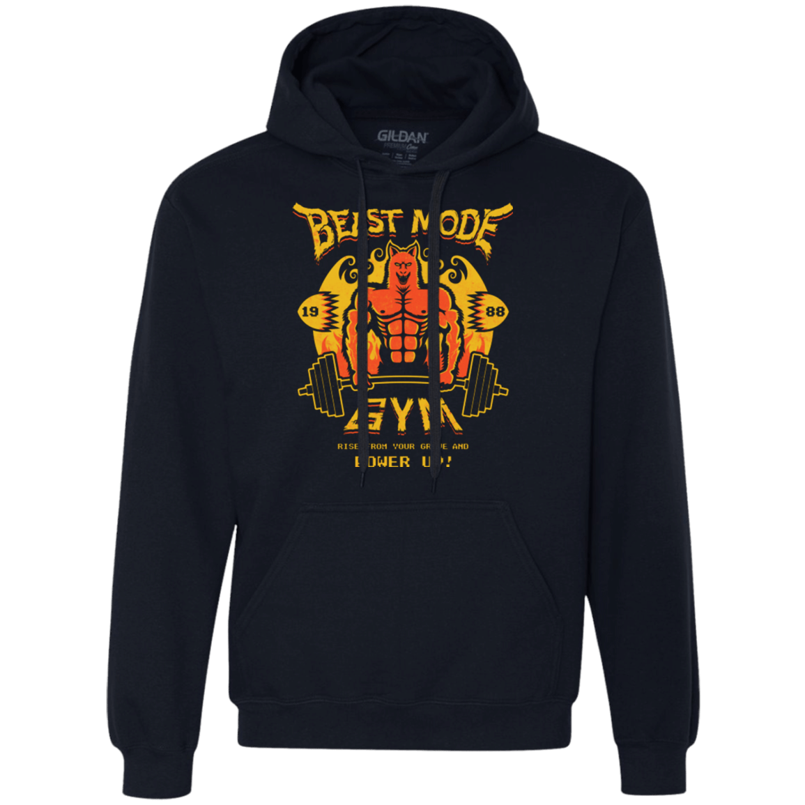 Sweatshirts Navy / Small Beast Mode Gym Premium Fleece Hoodie