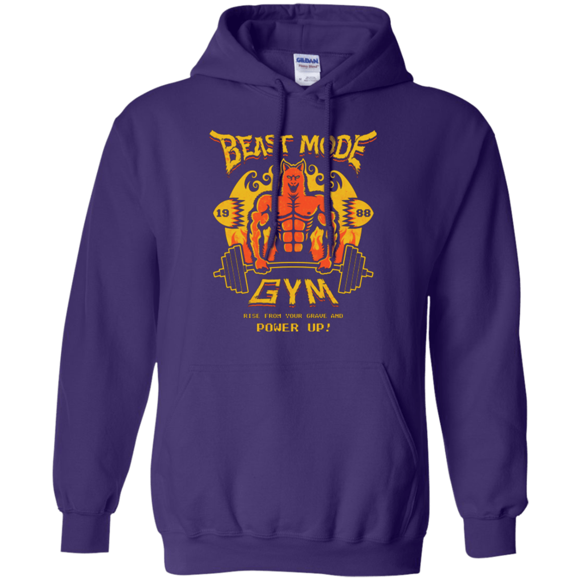 Sweatshirts Purple / Small Beast Mode Gym Pullover Hoodie