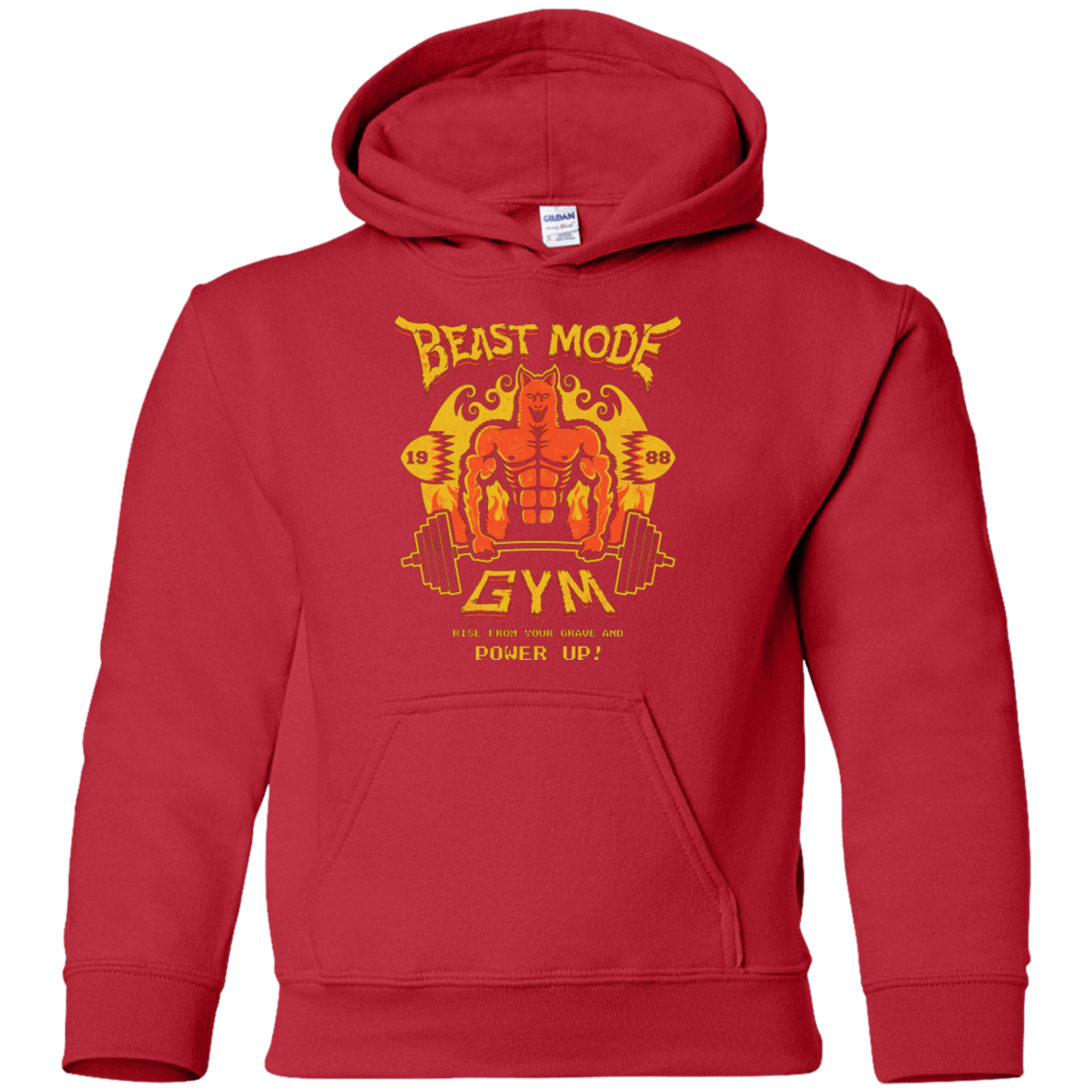 Sweatshirts Red / YS Beast Mode Gym Youth Hoodie