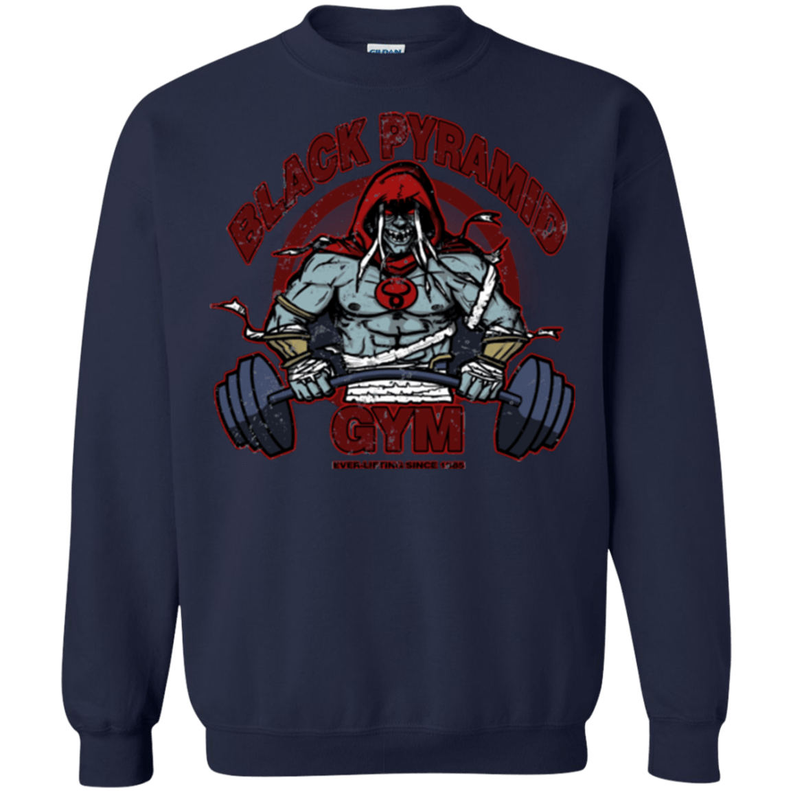 Sweatshirts Navy / Small Black Pyramid Gym Crewneck Sweatshirt