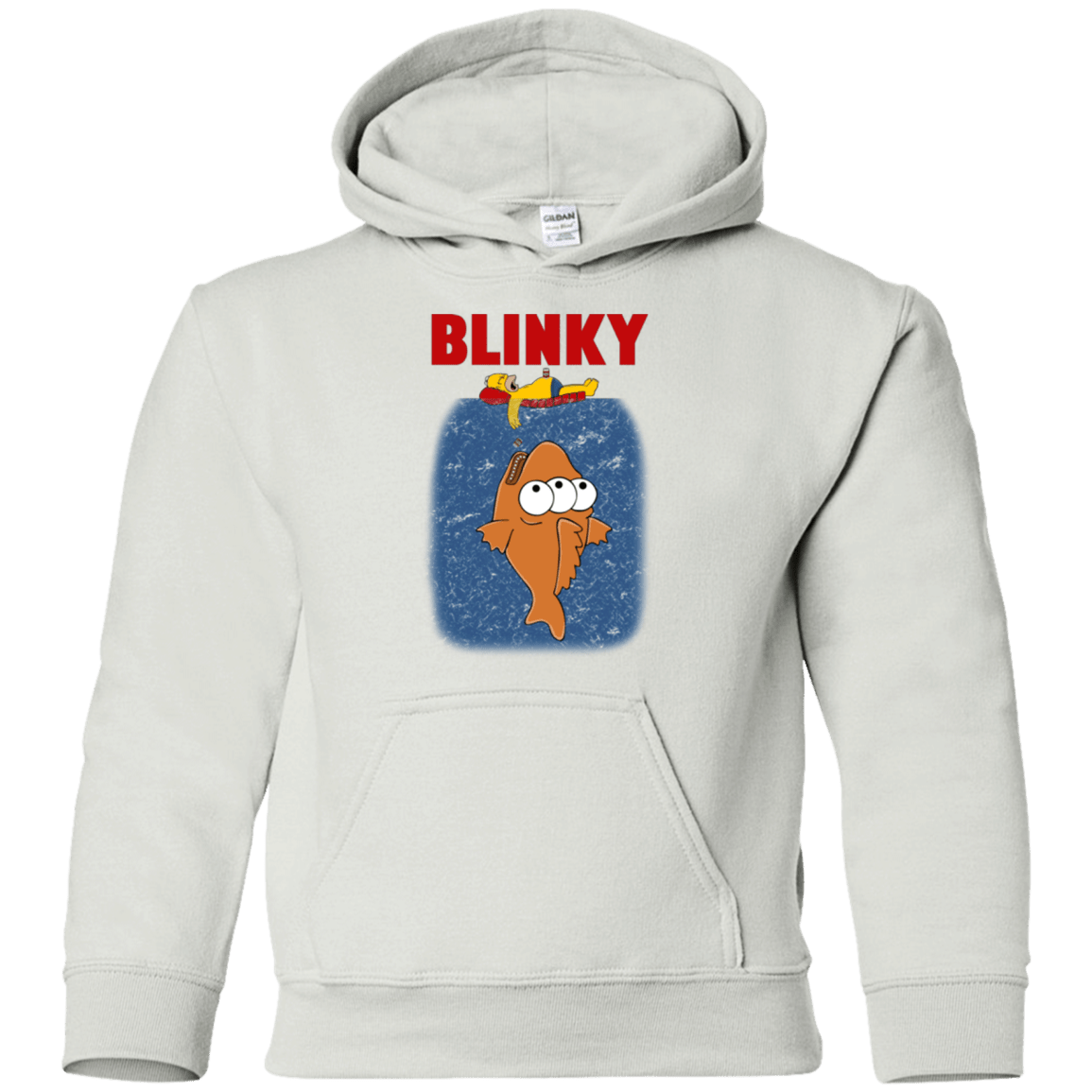 Sweatshirts White / YS Blinky Jaws Youth Hoodie