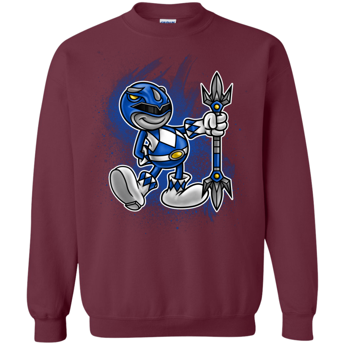 Sweatshirts Maroon / Small Blue Ranger Artwork Crewneck Sweatshirt