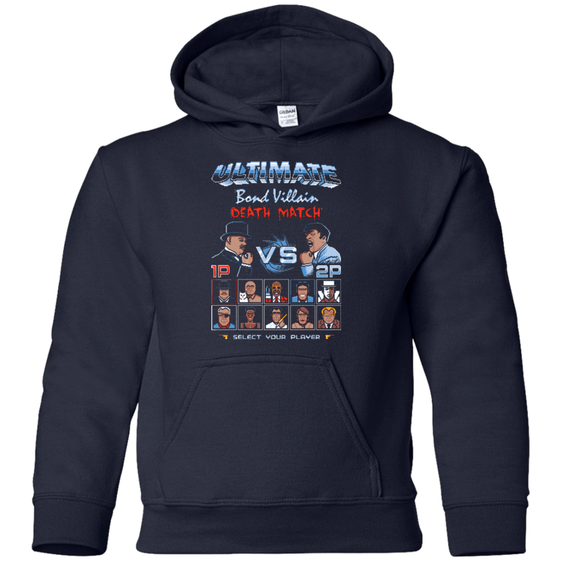 Sweatshirts Navy / YS Bond Villain Death Match Youth Hoodie