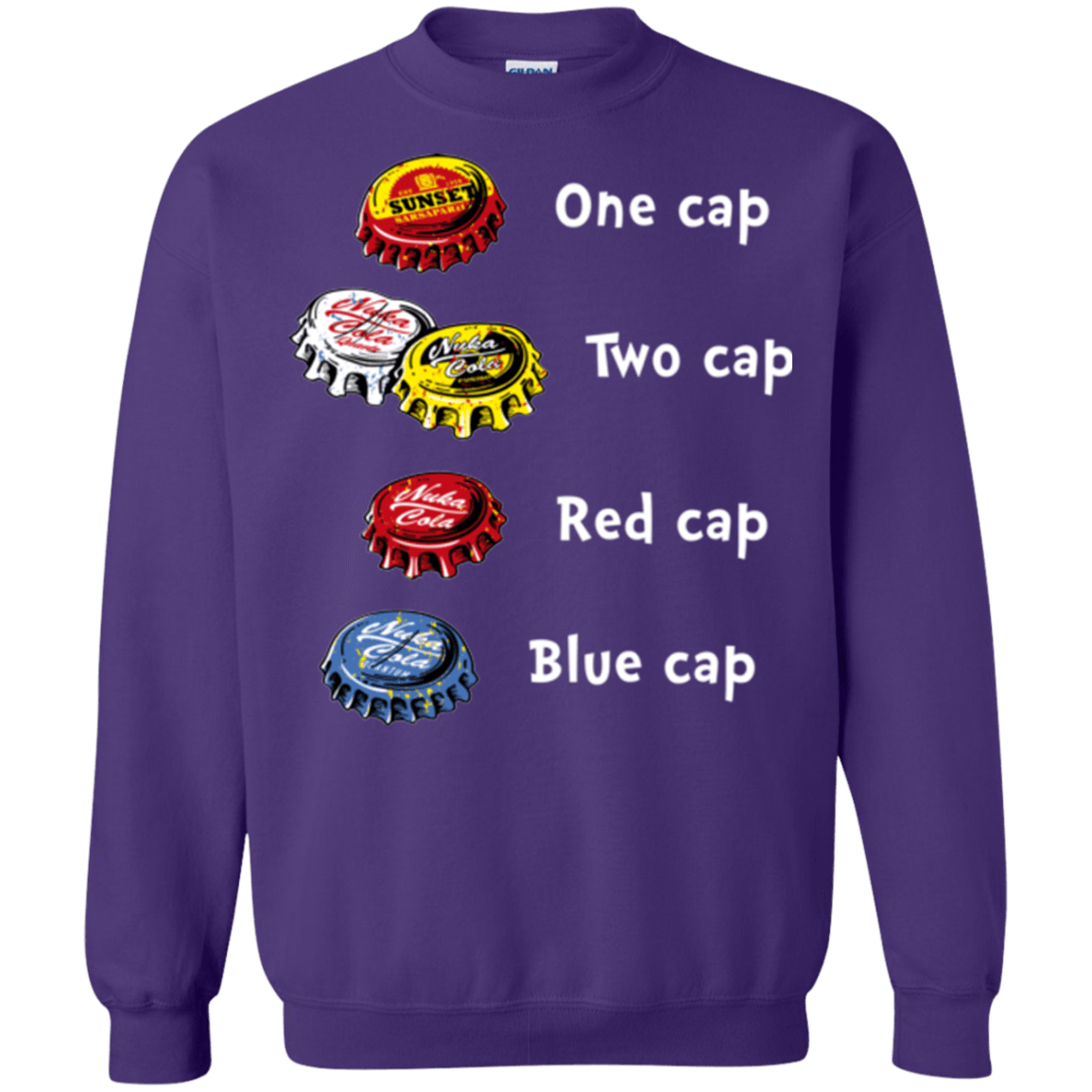 Sweatshirts Purple / Small Bottle Caps Fever Crewneck Sweatshirt