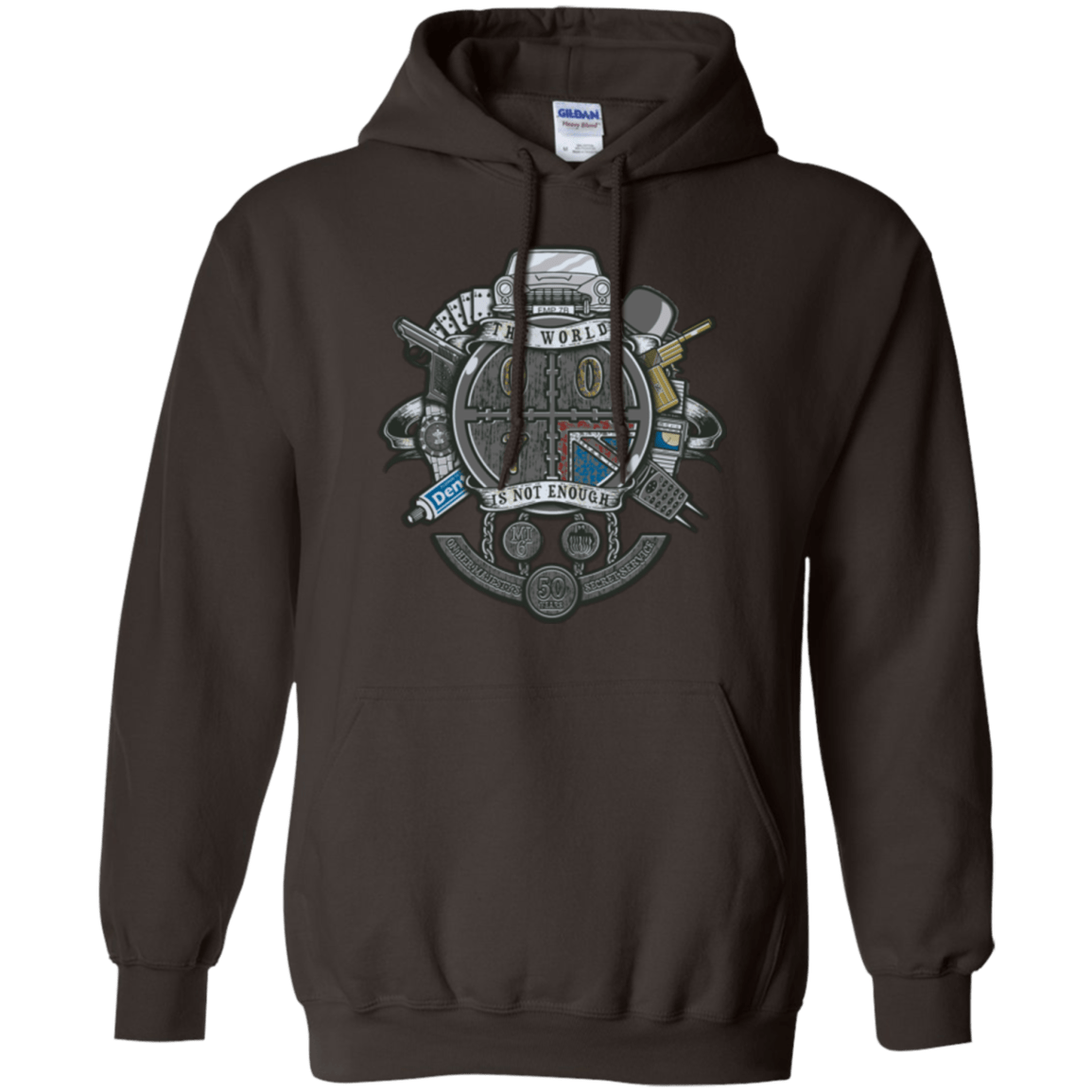 Sweatshirts Dark Chocolate / Small British Spy Crest Pullover Hoodie