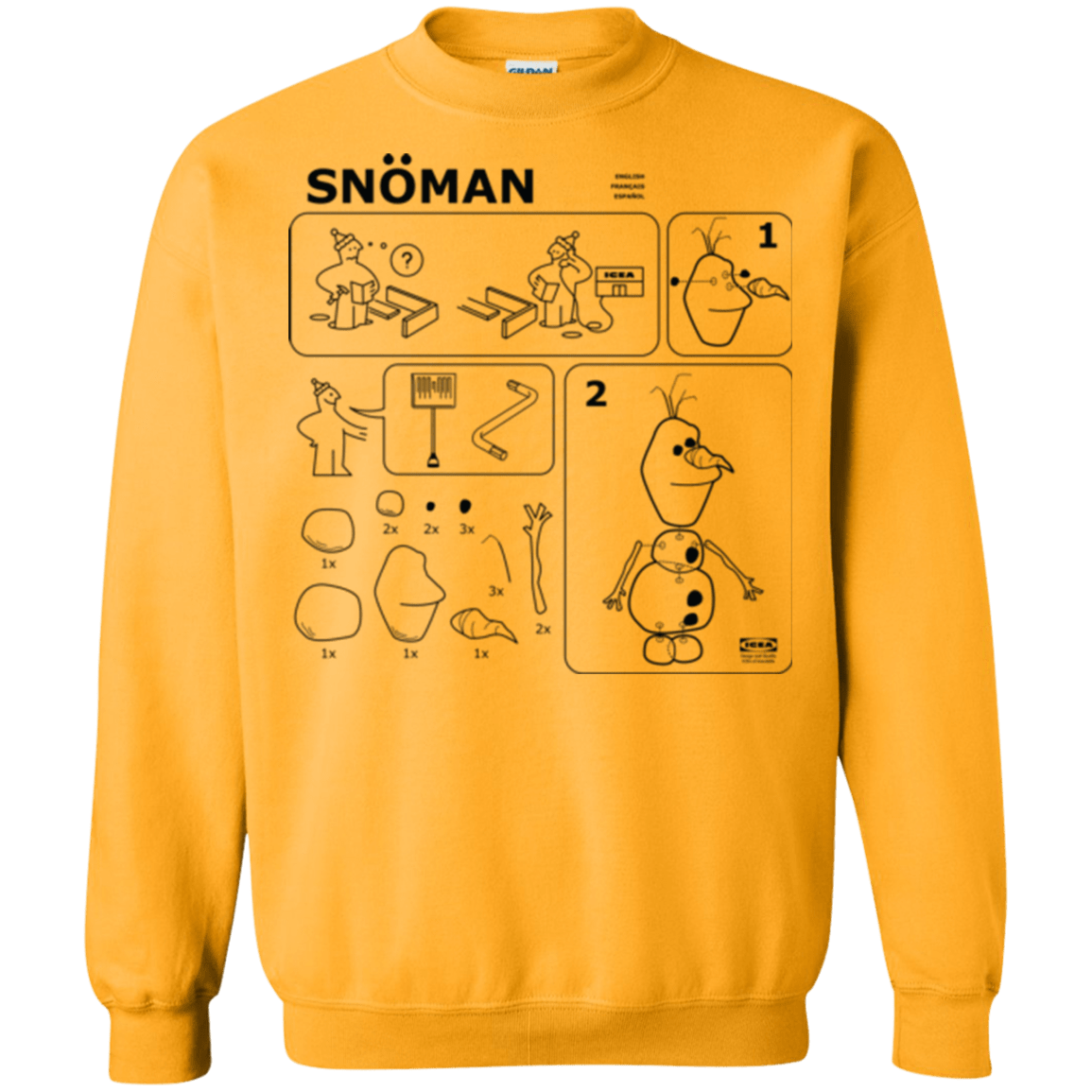 Sweatshirts Gold / Small Build a Snowman Crewneck Sweatshirt