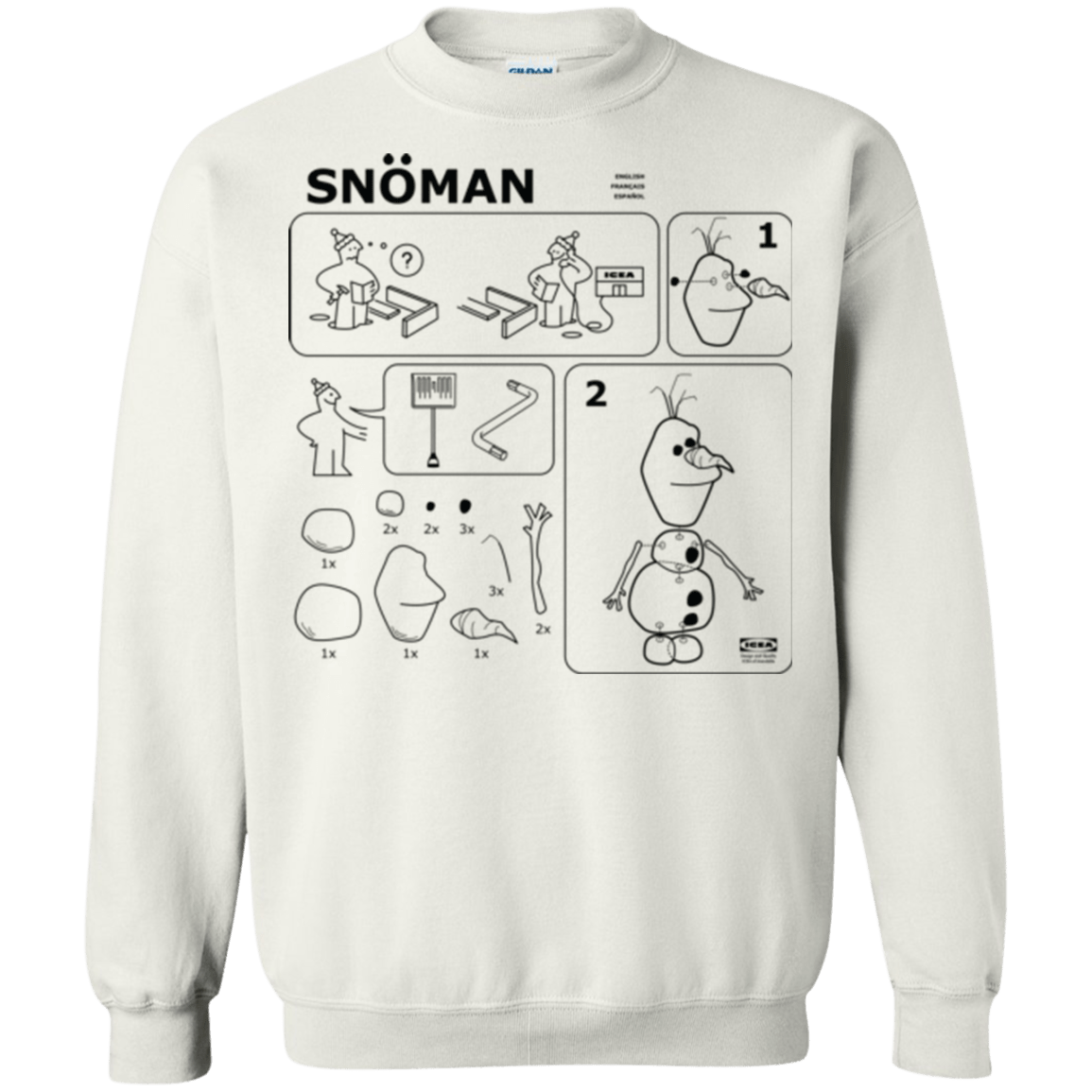 Sweatshirts White / Small Build a Snowman Crewneck Sweatshirt