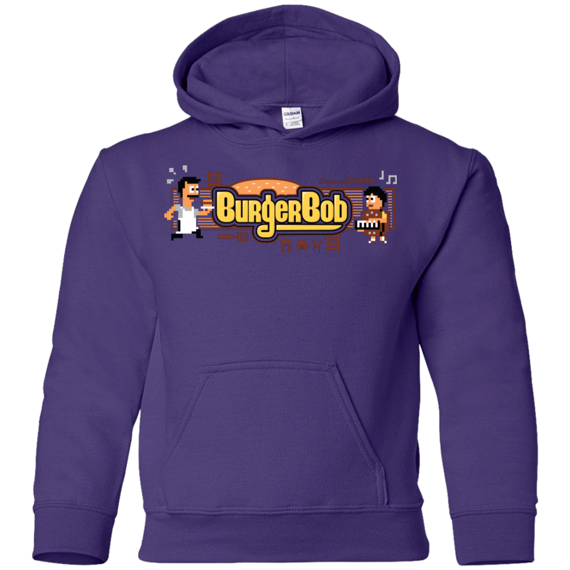Sweatshirts Purple / YS Burger Bob Youth Hoodie