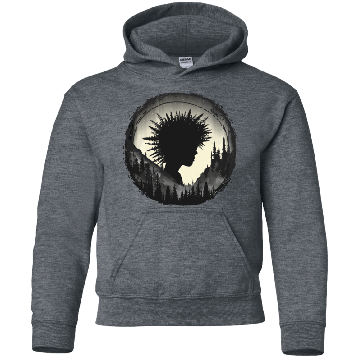 Sweatshirts Dark Heather / YS Camp Hair Youth Hoodie