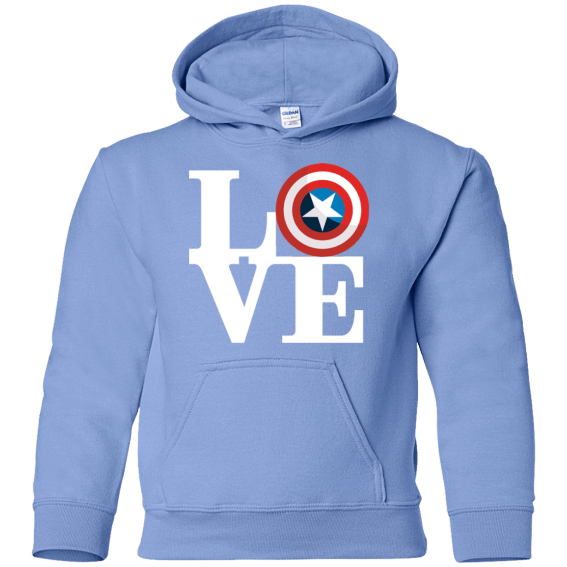 Sweatshirts Carolina Blue / YS Captain's Love Youth Hoodie