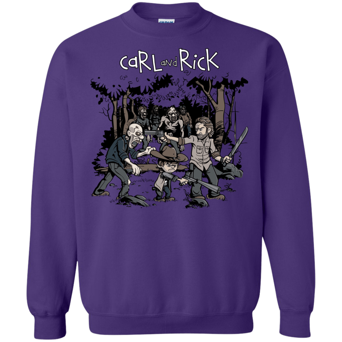Sweatshirts Purple / Small Carl & Rick Crewneck Sweatshirt