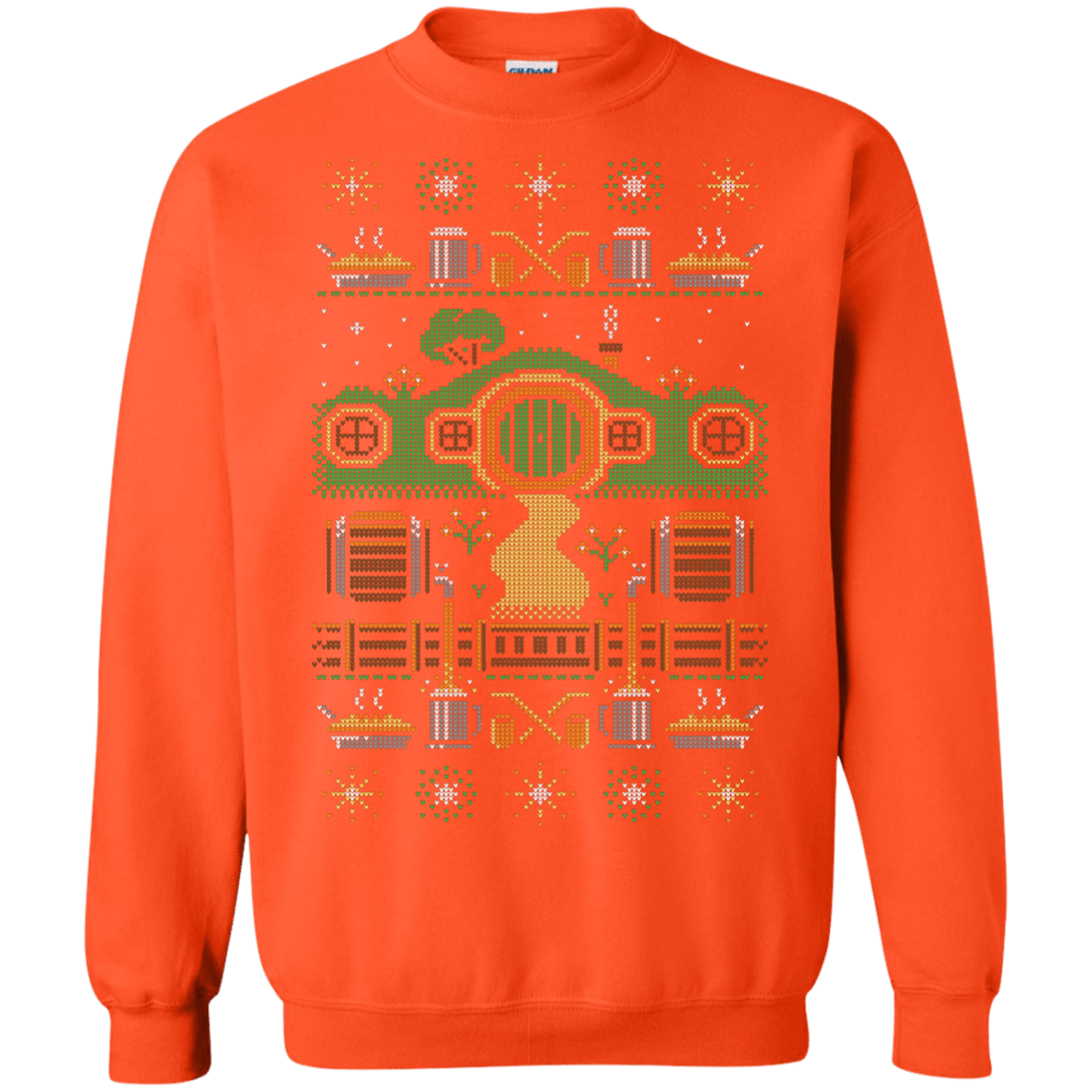 Sweatshirts Orange / Small Christmas Shire Crewneck Sweatshirt