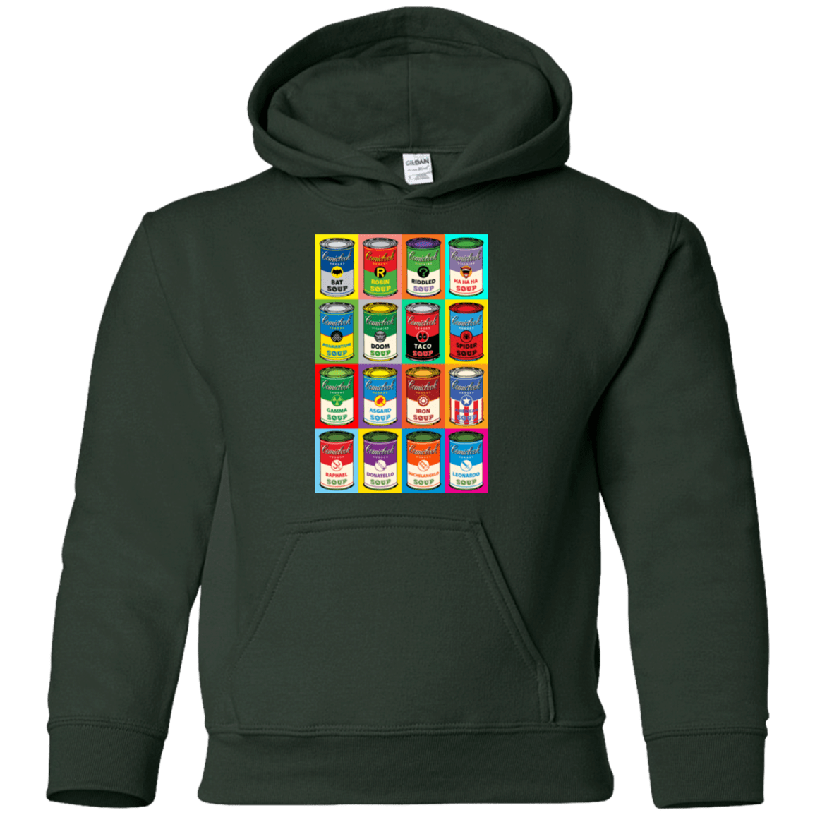 Sweatshirts Forest Green / YS Comic Soup Youth Hoodie