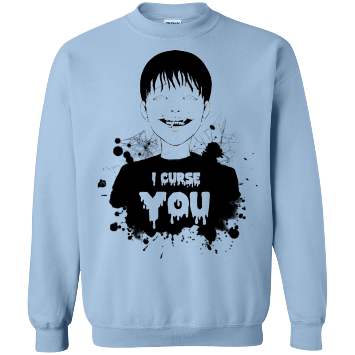 Sweatshirts Light Blue / Small Curse Crewneck Sweatshirt