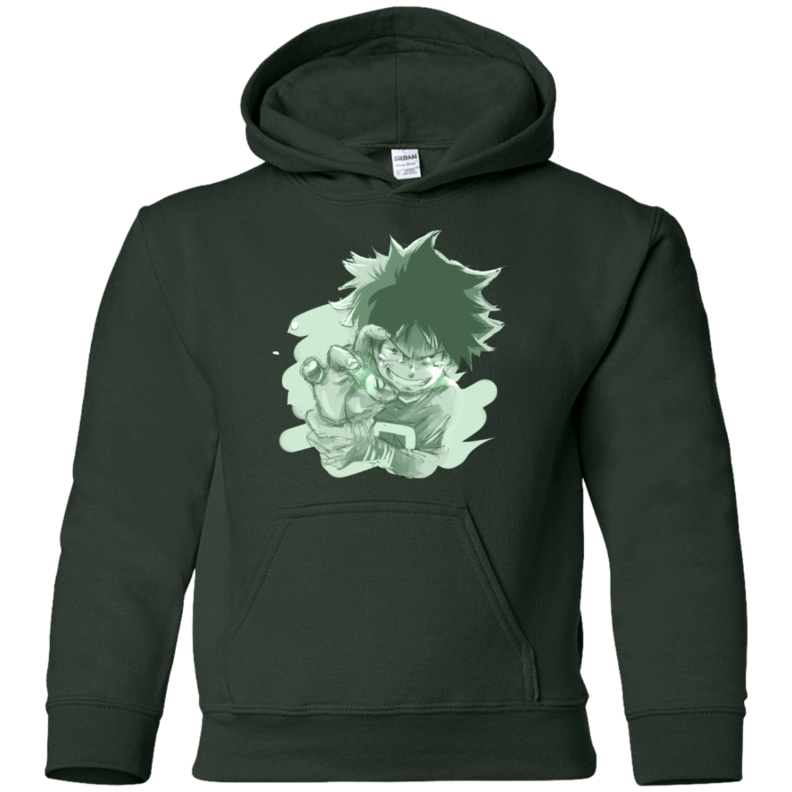 Sweatshirts Forest Green / YS Deku Sketch Youth Hoodie