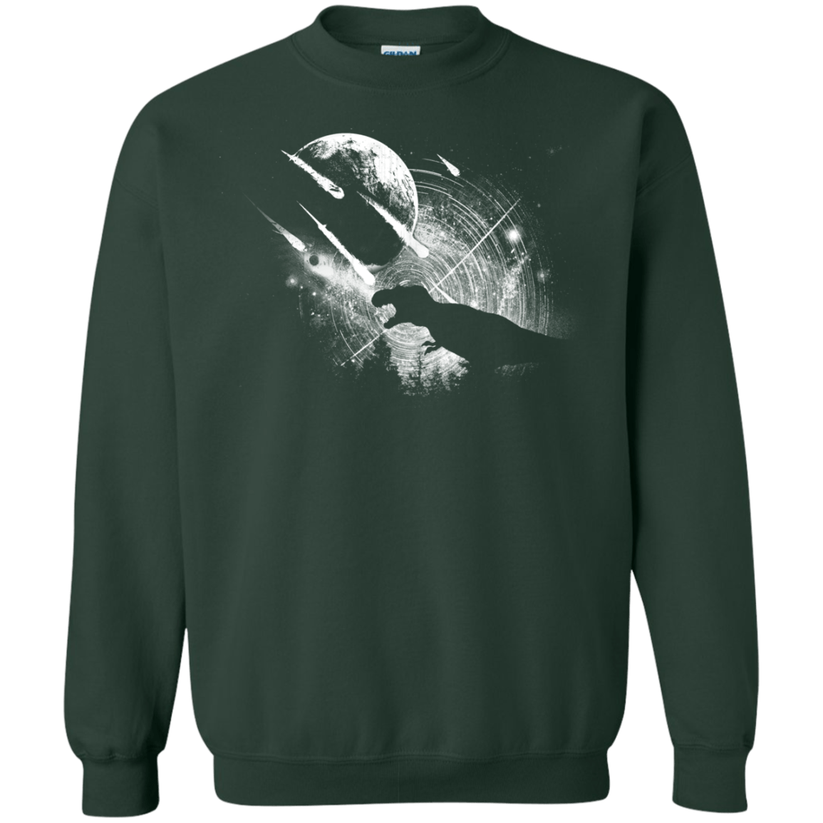 Sweatshirts Forest Green / Small Dino death Crewneck Sweatshirt