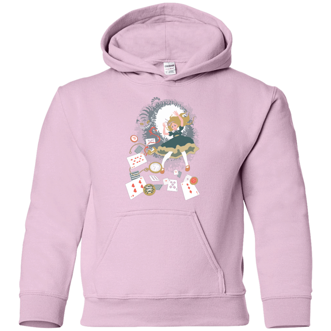 Sweatshirts Light Pink / YS Down the rabbit hole Youth Hoodie