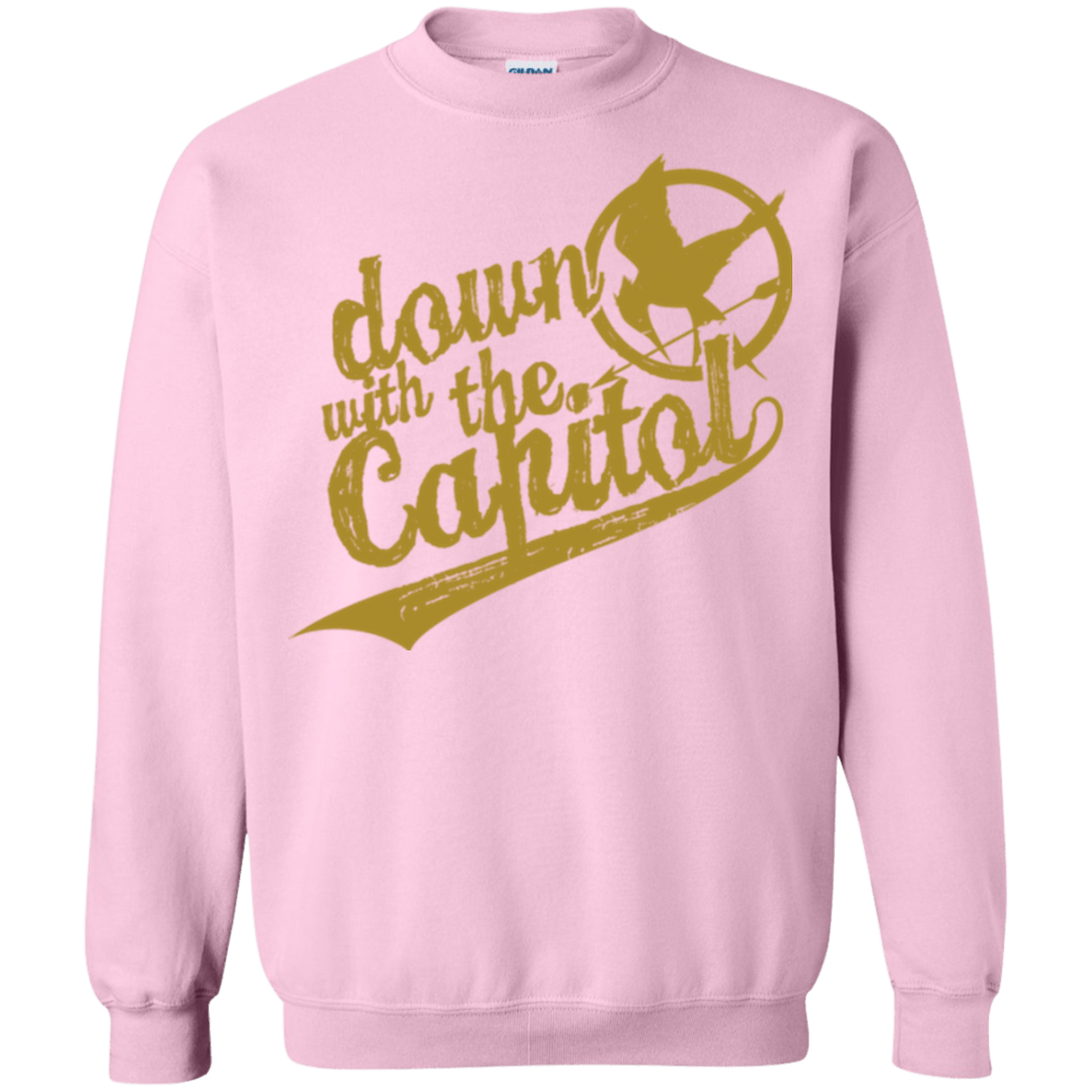 Sweatshirts Light Pink / Small Down with the Capitol Crewneck Sweatshirt