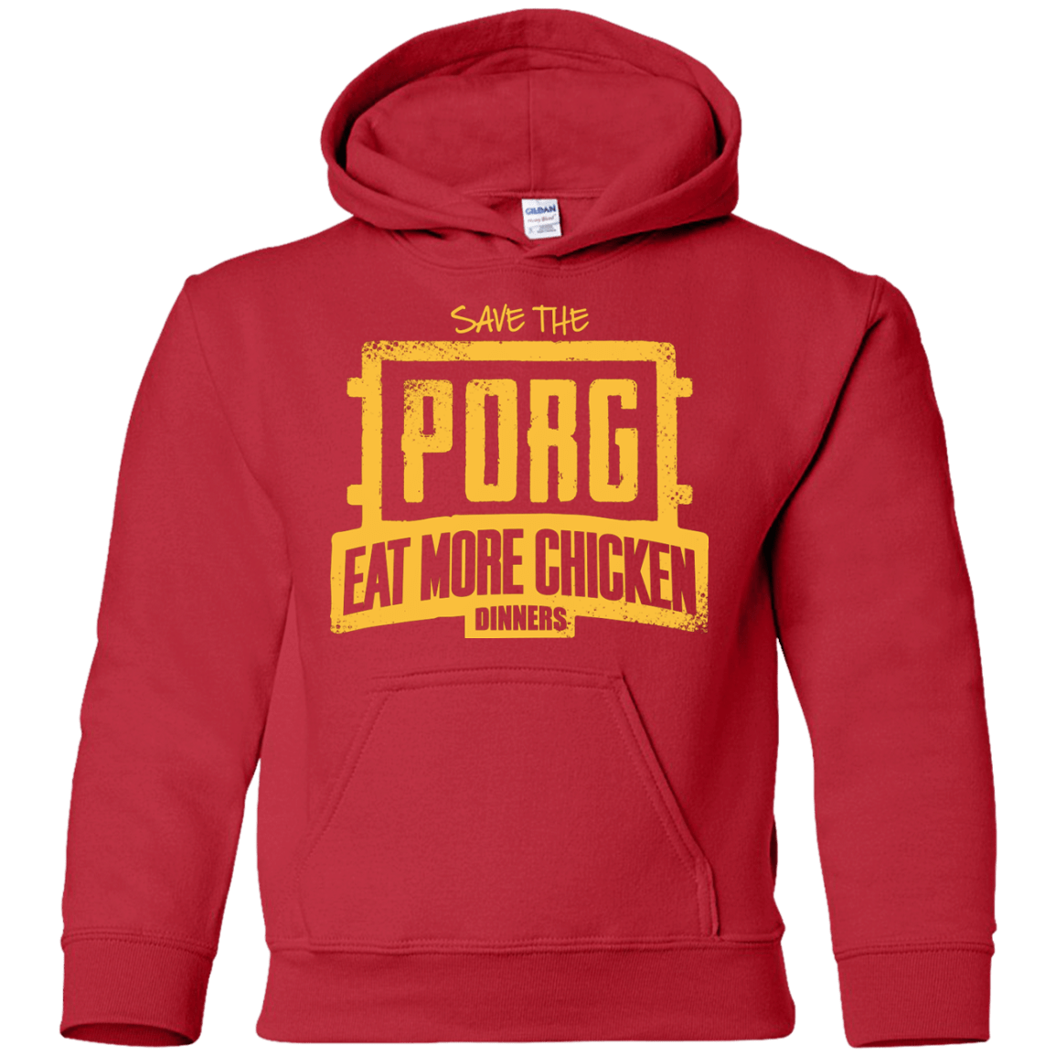 Sweatshirts Red / YS Eat More Chicken Youth Hoodie
