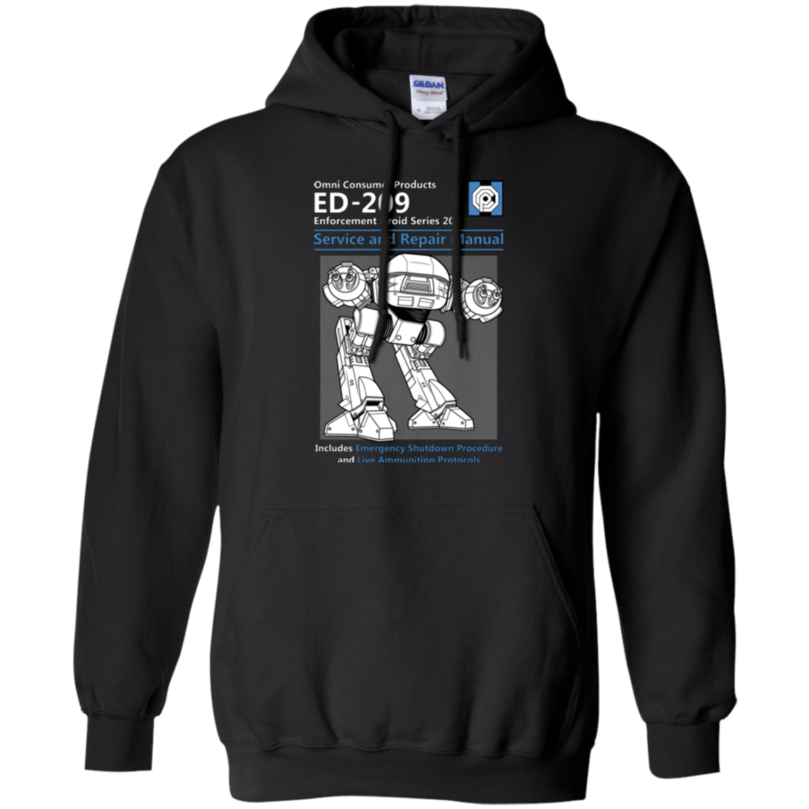 Sweatshirts Black / Small ED209 SERVICE & REPAIR MANUAL Pullover Hoodie