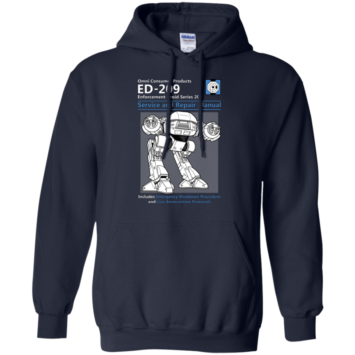 Sweatshirts Navy / Small ED209 SERVICE & REPAIR MANUAL Pullover Hoodie