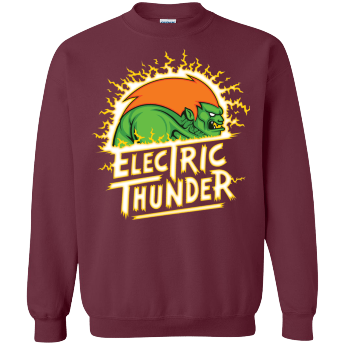 Sweatshirts Maroon / Small Electric Thunder Crewneck Sweatshirt