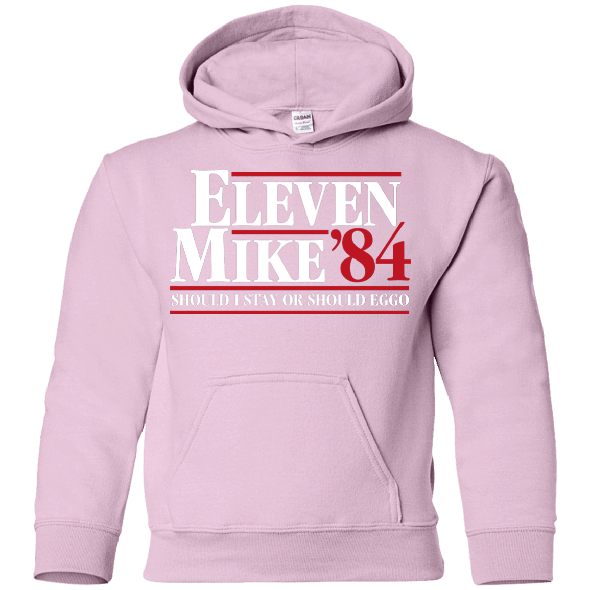 Sweatshirts Light Pink / YS Eleven Mike 84 - Should I Stay or Should Eggo Youth Hoodie