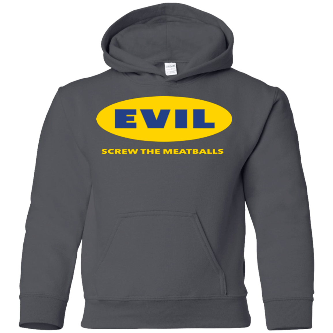 Sweatshirts Charcoal / YS EVIL Screw The Meatballs Youth Hoodie