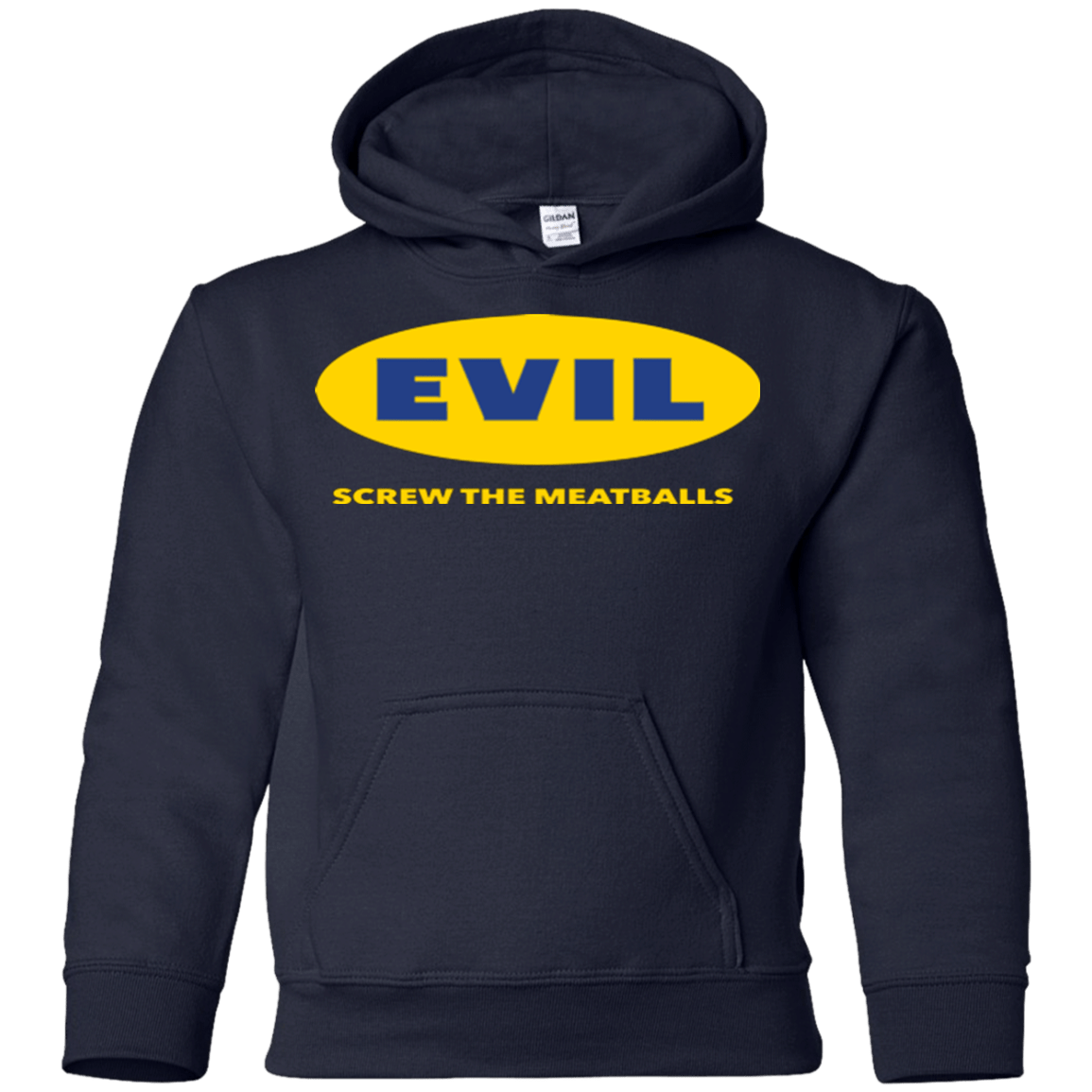 Sweatshirts Navy / YS EVIL Screw The Meatballs Youth Hoodie