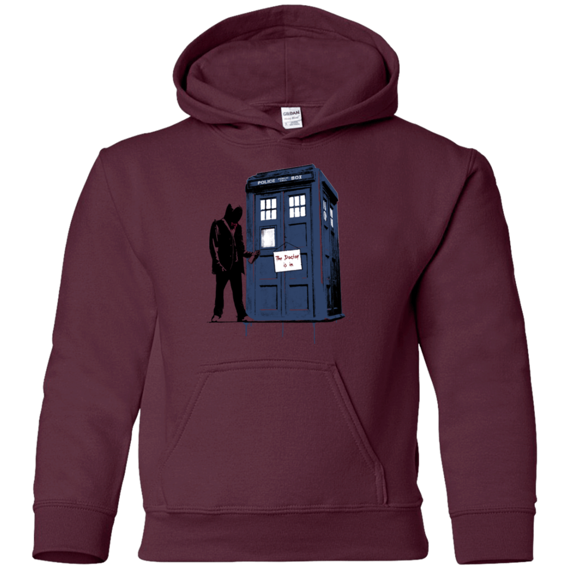 Sweatshirts Maroon / YS Exit Through Tardis Youth Hoodie