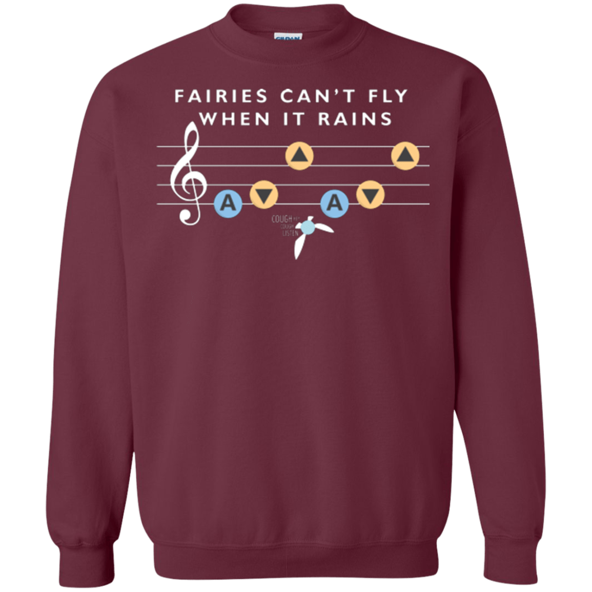 Sweatshirts Maroon / Small Fairies Can't Fly When It Rains Crewneck Sweatshirt