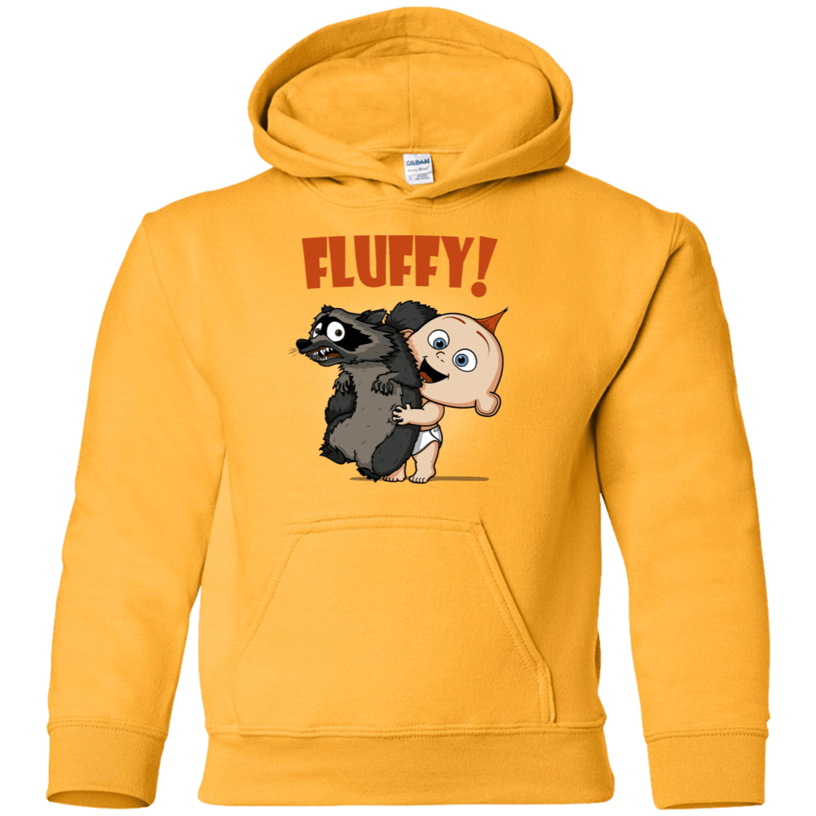 Sweatshirts Gold / YS Fluffy Raccoon Youth Hoodie