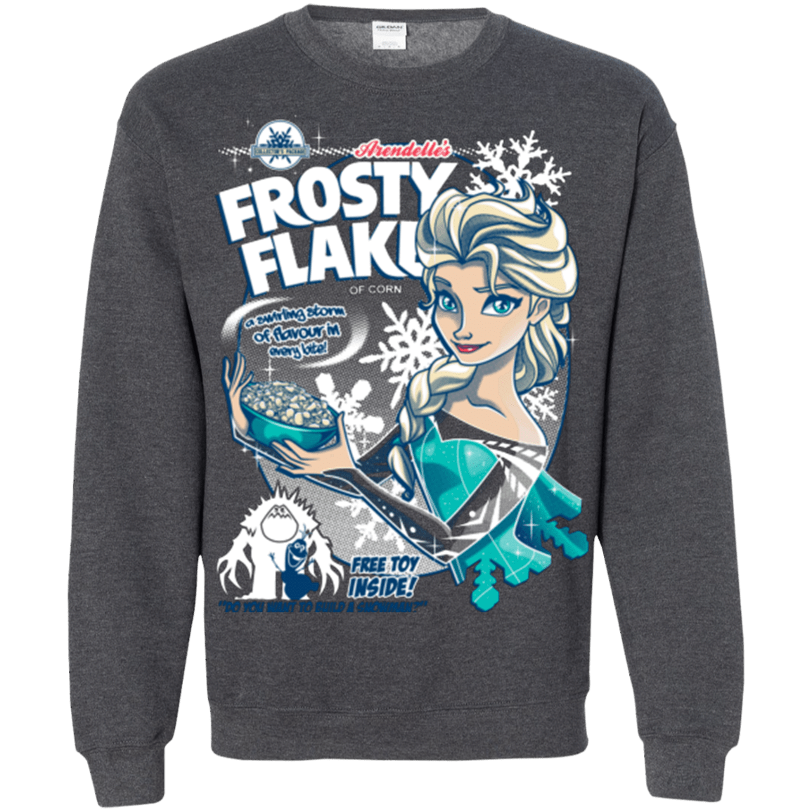 Sweatshirts Dark Heather / Small Frosty Flakes Crewneck Sweatshirt