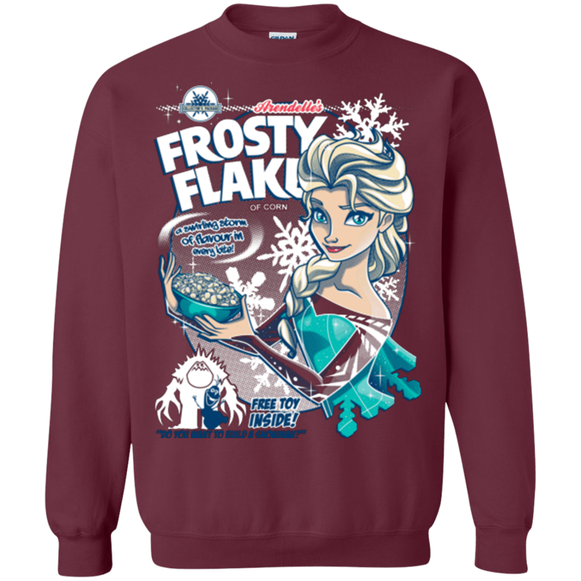 Sweatshirts Maroon / Small Frosty Flakes Crewneck Sweatshirt