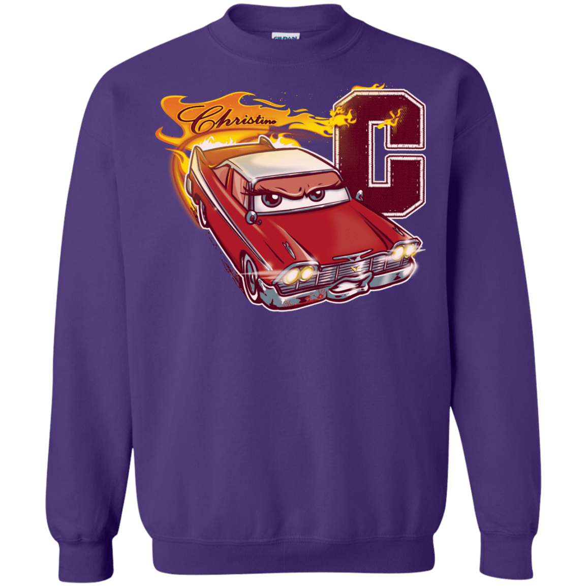 Sweatshirts Purple / Small Fury And Fire Crewneck Sweatshirt