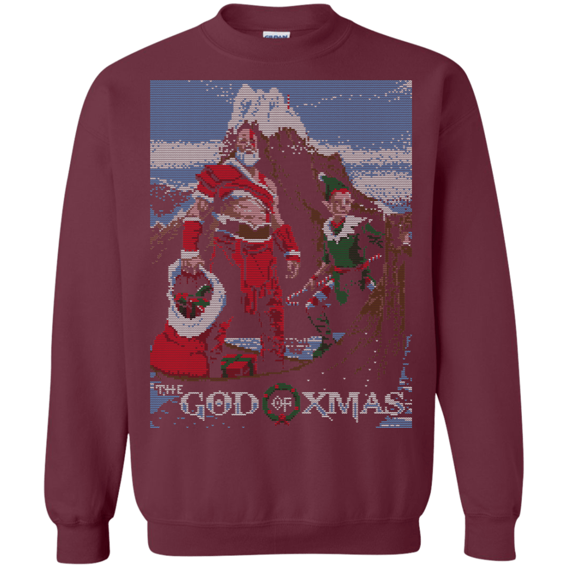 Sweatshirts Maroon / S GOD OF XMAS Crewneck Sweatshirt