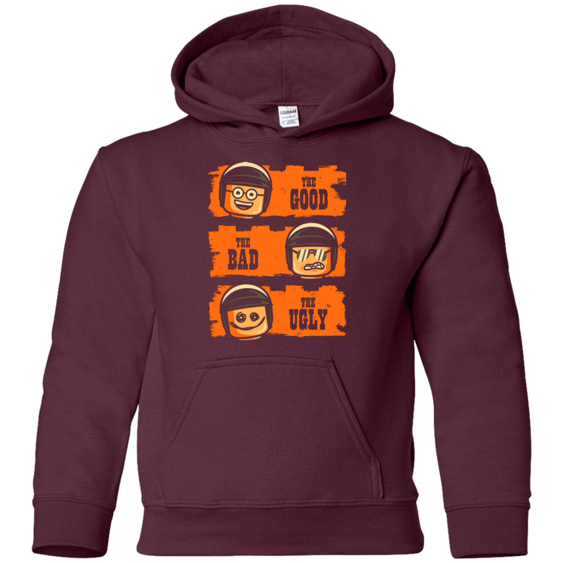Sweatshirts Maroon / YS GOOD COP BAD COP UGLY COP Youth Hoodie
