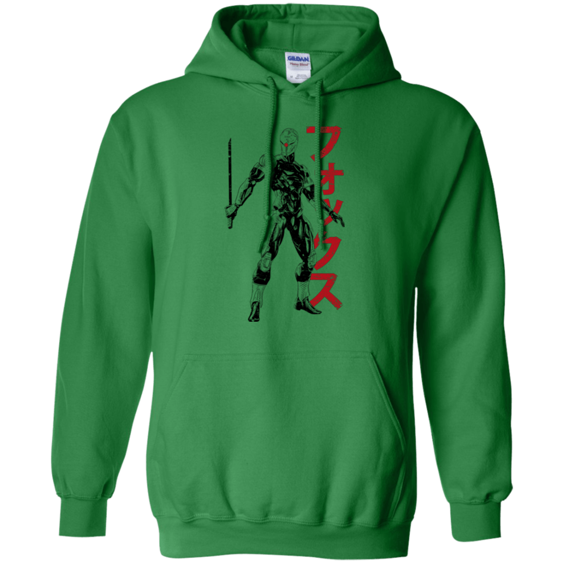 Sweatshirts Irish Green / Small Gray Fox Pullover Hoodie