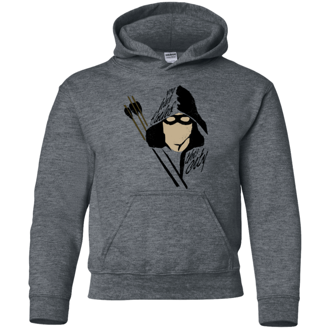 Sweatshirts Dark Heather / YS Green Archer Youth Hoodie