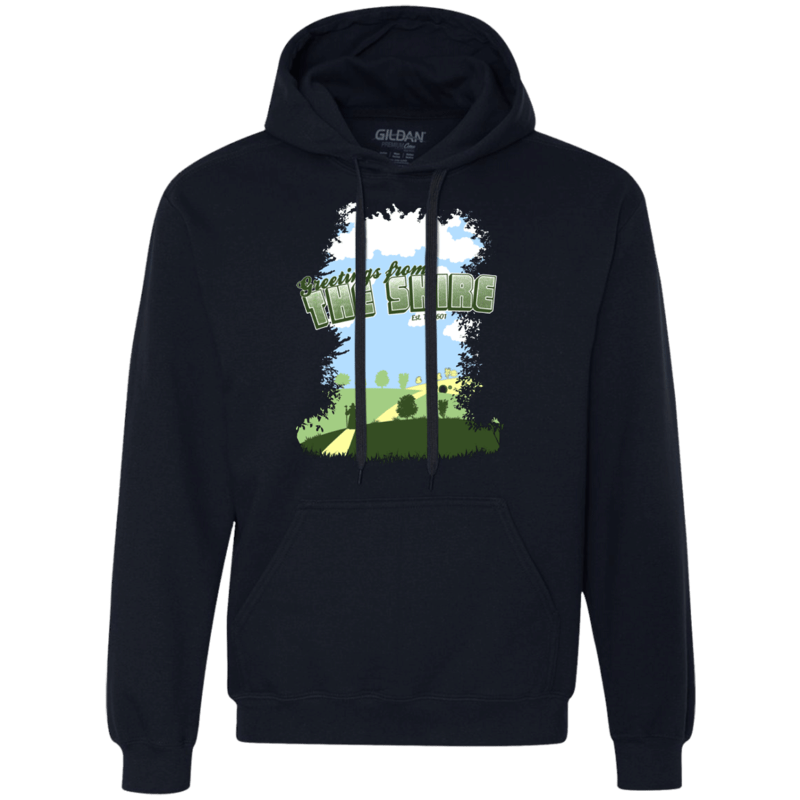 Sweatshirts Navy / Small Greetings From Shire Premium Fleece Hoodie