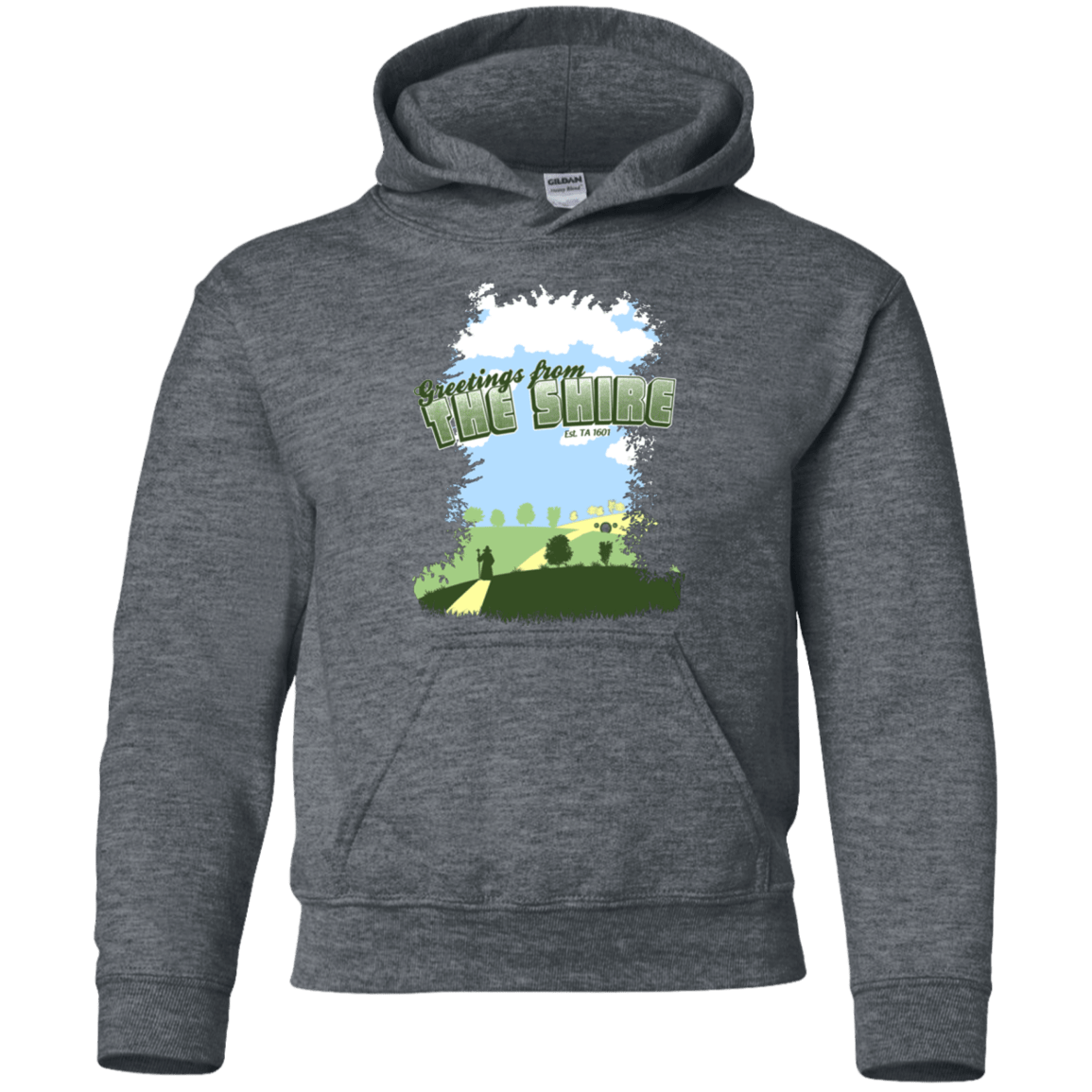 Sweatshirts Dark Heather / YS Greetings From Shire Youth Hoodie